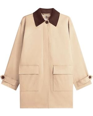 Tommy Hilfiger Button Pocket Coat - Natural