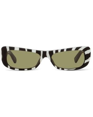 Jacquemus X Linda Farrow Capri Rectangular Sunglasses - Green