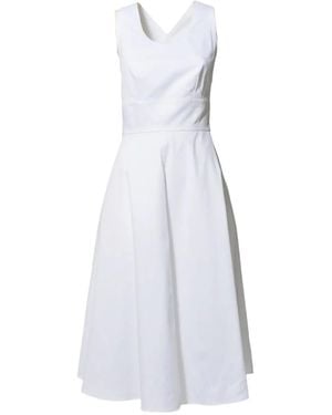 Aspesi Sleeveless Flared Dress - White