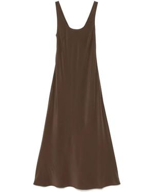 Matteau Bias Midi Dress - Brown