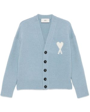Ami Paris Cárdigan Ami De Coeur Con Botones - Azul
