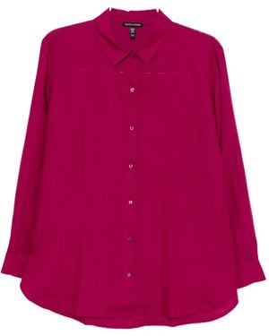 Eileen Fisher Classic collar long-sleeved shirt - Lila