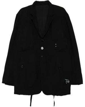 Undercover Linen Blazer - Black