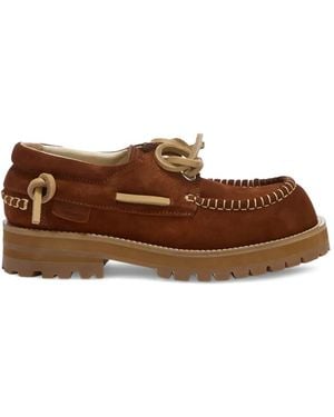 Moschino Suede Boat Shoes - Brown