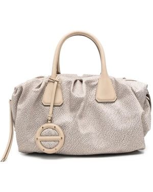 Borbonese Medium Vis A Vis Gathered Tote Bag - Natural