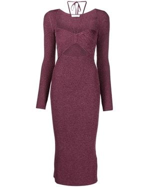 Jonathan Simkhai Cut-Out Detail Knitted Dress - Purple