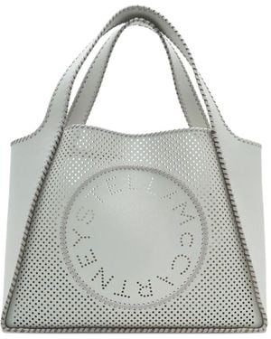 Stella McCartney Sac Cabas À Logo Gg Perforé - Gris
