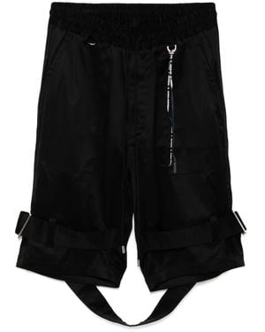 MASTERMIND WORLD Logo-Strap Shorts - Black