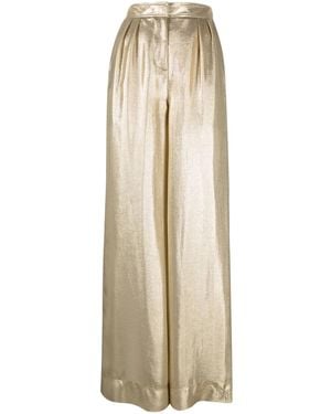 Alberta Ferretti Metallic-Finish Wide-Leg Trousers - Multicolour