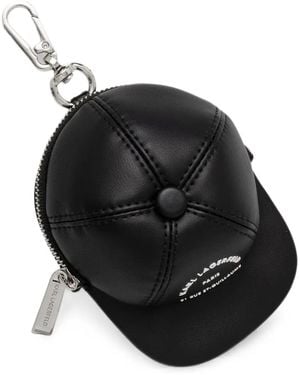 KARL LAGERFELD Schlüsselanhänger Mit Logo-Print - Schwarz