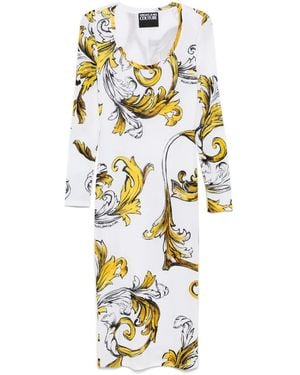 Versace Jeans Couture Barocco Outline Dress - White