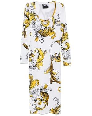 Versace Jeans Couture Barocco Outline Dress - White