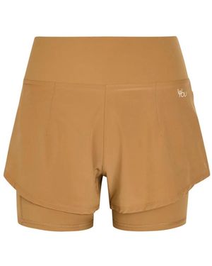 Now You Live Pantalones Cortos Ashby 2 En 1 A Capas - Blanco