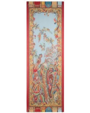 Etro Parrot-Print Paisley Scarf - White