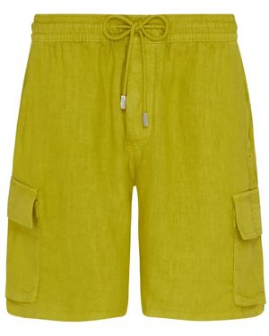 Vilebrequin Baie Linen Deck Shorts - Yellow