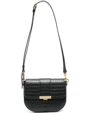 Lancaster Exo Ily Croc-Effect Leather Crossbody Bag - White