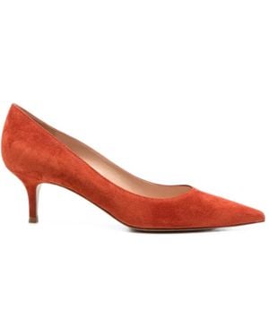 Gianvito Rossi Zapatos De Tacón Con Puntera En Punta - Rojo