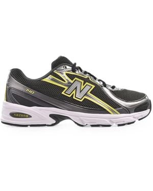 New Balance 740 Lace-Up Sneakers - Black