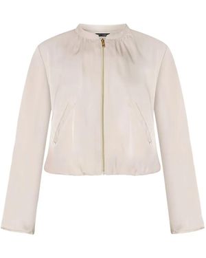 Betty Barclay Gathered Zip-Up Jacket - White