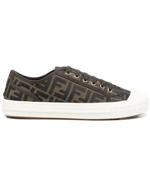 Fendi Fabric Low-tops - Brown