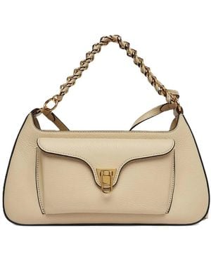 Coccinelle Medium Beat Chain-Strap Shoulder Bag - Natural