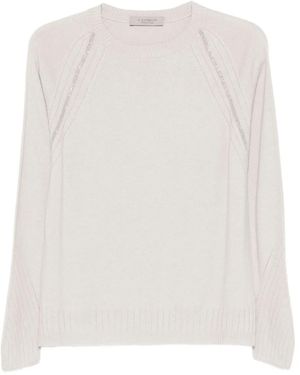 D.exterior Raglan-Sleeve Ribbed Jumper - White