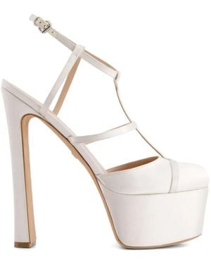 Giambattista Valli Satin Platform Sandals - White