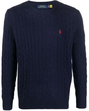 Polo Ralph Lauren ケーブルニット セーター - ブルー