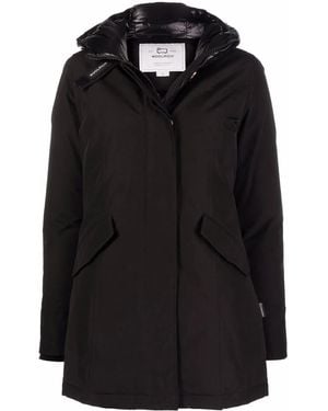 Woolrich フーデッド パデッドコート - ブラック