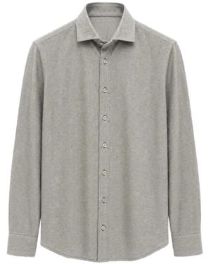 BASTONCINO Textured Button-Front Shirt - Grey