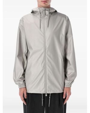Rains Zip-Fastening Hooded Jacket - Grey