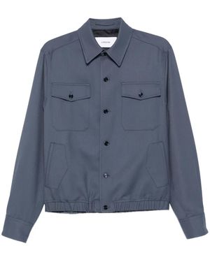 Lardini Button-Fastening Flap-Pocket Jacket - Blue