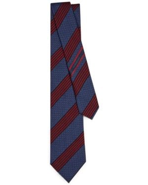 Ferragamo Krawatte Mit Gancini-Print - Blau
