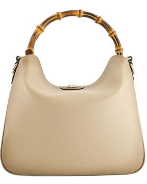 Gucci Medium Diana Shoulder Bag - Natural