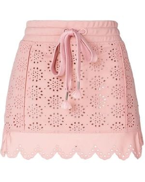 Fenty English Embroidery Scalloped Skirt - Pink