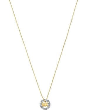 Michael Kors Logo-Plaque Necklace (Set Of Three) - Metallic
