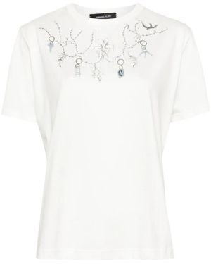 Fabiana Filippi Fabula-Print Cotton T-Shirt - White