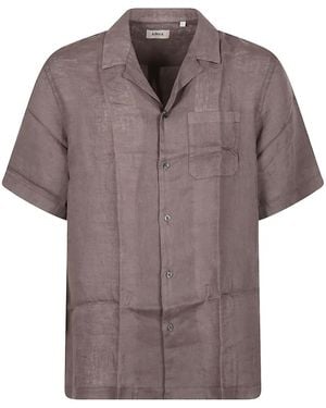 Altea Short-Sleeved Camp-Collar Shirt - Brown