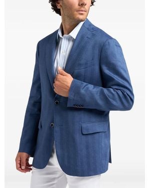 Brooks Brothers Blazer À Design Un Bouton - Blue