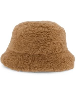 Max Mara Reversible Logo-Plaque Bucket Hat - Brown
