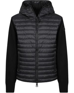 Moncler Padded Cashmere Blend Cardigan - Black