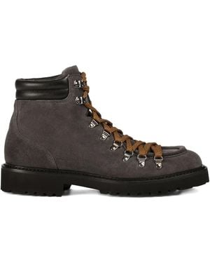 Doucal's Lace-Up Suede Boots - Brown