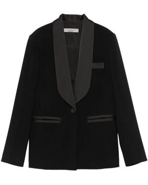 D.exterior Shawl-Collar Jacket - Black