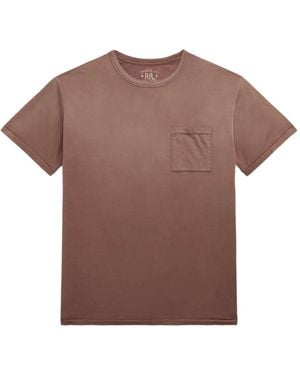 RRL T-Shirt Aus Baumwolljersey - Braun