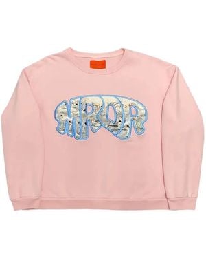 Who Decides War Crew-Neck Long-Sleeve Sweatshirt - Pink