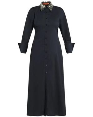 Simon Miller Embellished Open-Back Midi Dress - Black