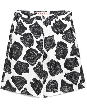 Marni Luna Silk Twill Shorts (Final Sale) - Black