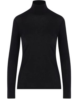 Yohji Yamamoto Top Met Col - Zwart