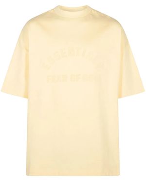 Fear Of God Logo-Print T-Shirt - Natural