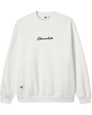 Chocoolate Logo-Print Sweatshirt - White